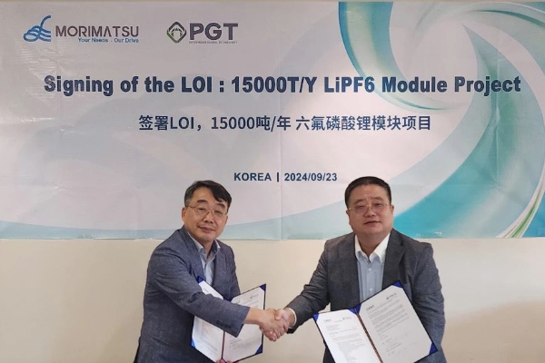 15000噸/年！森松重工攜手韓國PGT簽訂六氟磷酸鋰項目