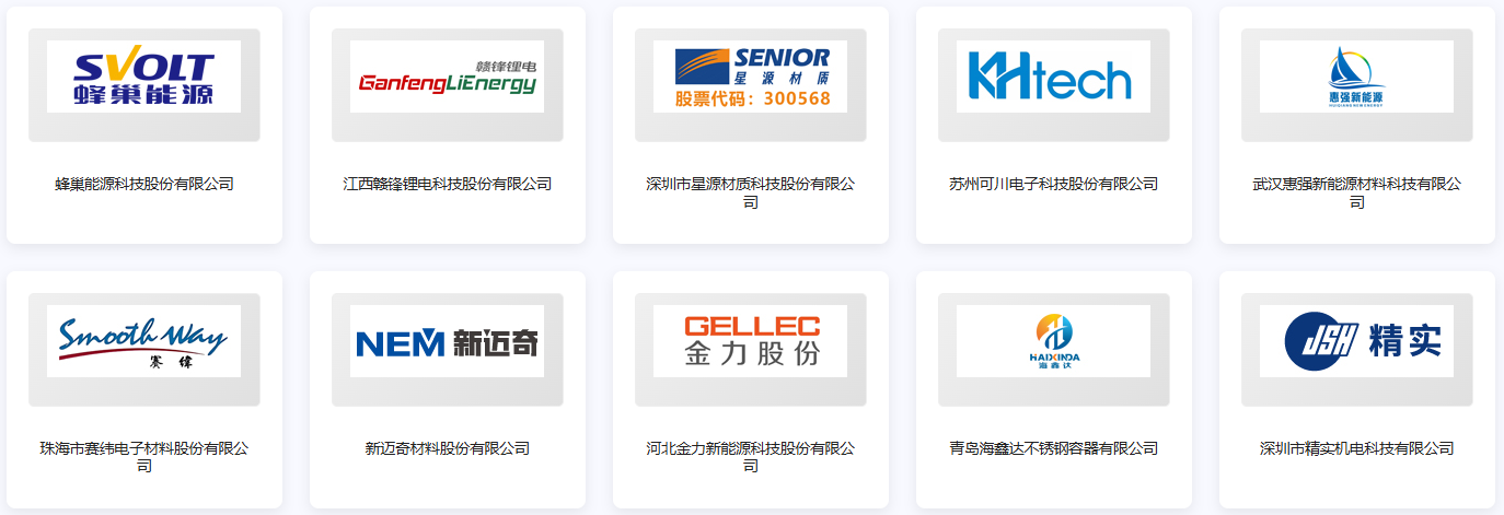 第15屆(2025年)中國電池新能源行業優秀供應商 第15屆(2025年)中國電池新能源行業優秀供應商