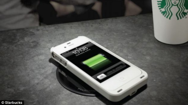 美國星巴克設置10萬個智能手機無線免費充電板