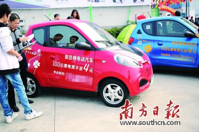 申請此次新能源汽車補助遭拒的知豆汽車。南方日報記者