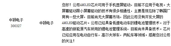 中穎電子:已經(jīng)具備低速電動車鋰電池管理技術(shù) 中穎電子:已經(jīng)具備低速電動車鋰電池管理技術(shù)