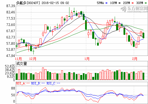 多氟多股價走勢圖 多氟多股價走勢圖