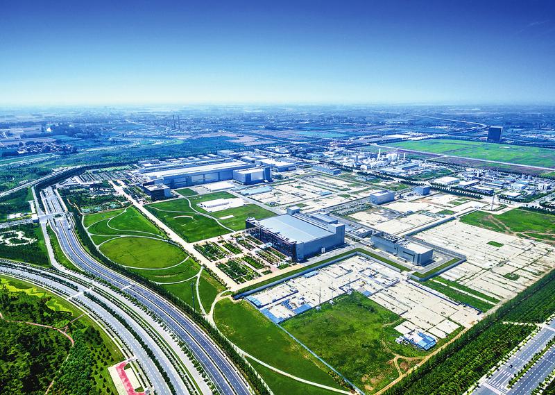 記者航拍西安三星（中國）半導體有限公司生產園區