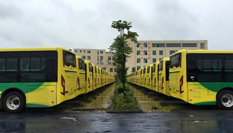 150輛銀隆純電動客車運抵湖北潛江 7月中旬將投入運營