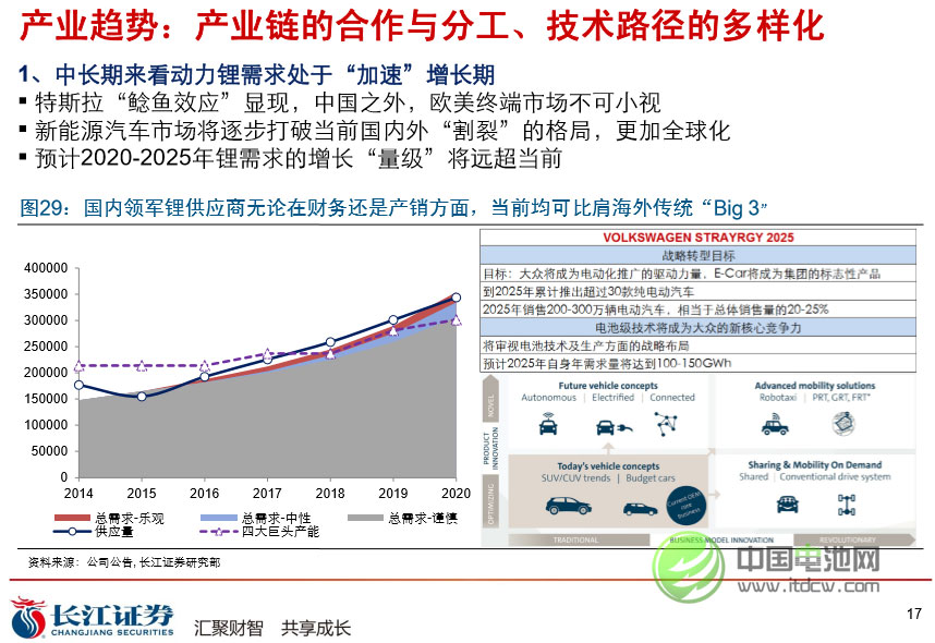 產業趨勢：產業鏈的合作與分工、技術路徑的多樣化 