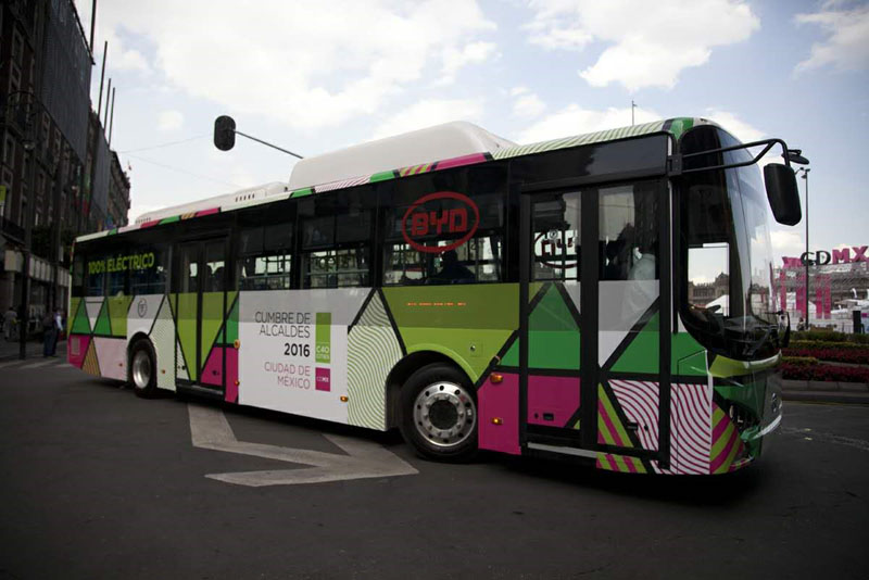 服務(wù)于峰會的比亞迪純電動巴士