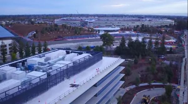 蘋果Campus 2 飛船總部4K無人機捕捉禮堂鏡頭