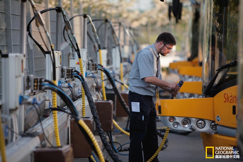 瑞典克里斯蒂安斯塔德市使用沼氣來發電、供熱