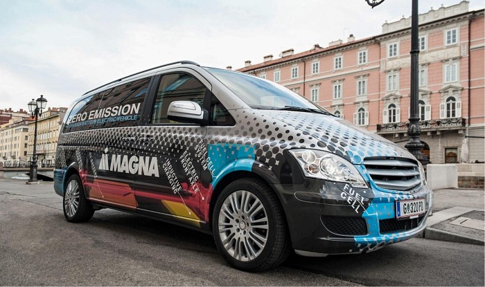 麥格納研發長續航氫燃料電動車 邊行駛邊充電