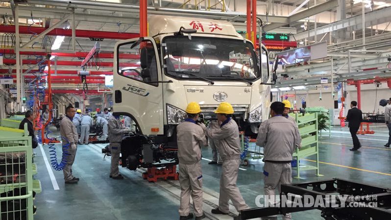 中國(guó)自主汽車品牌一汽解放新能源基地在青島建成投產(chǎn)