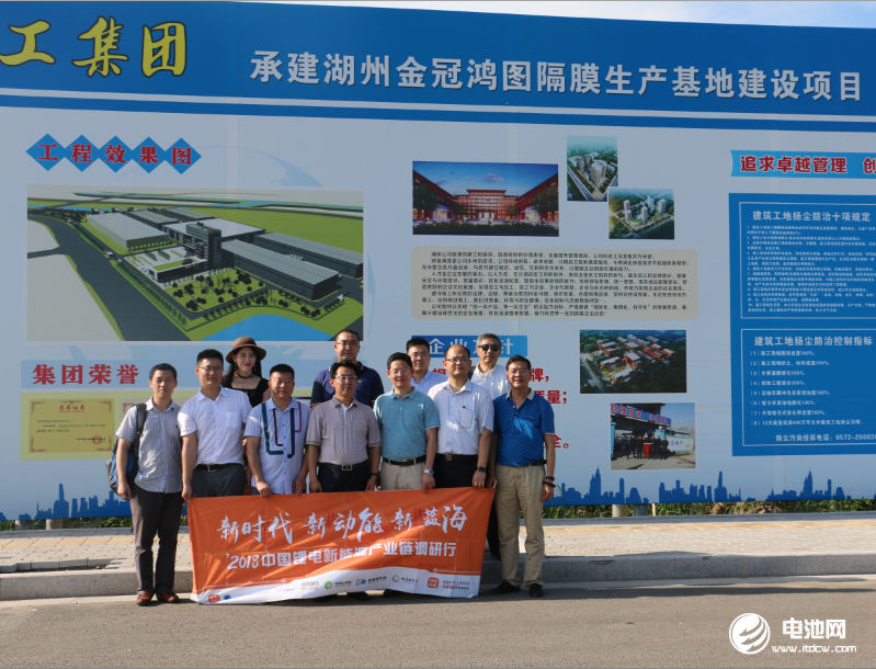 中國鋰電新能源產業鏈調研團一行參觀湖州金冠鴻圖隔膜科技有限公司 中國鋰電新能源產業鏈調研團一行參觀湖州金冠鴻圖隔膜科技有限公司