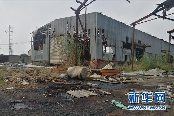 江蘇省淮安市查處的一處非法鉛冶煉點的廠房