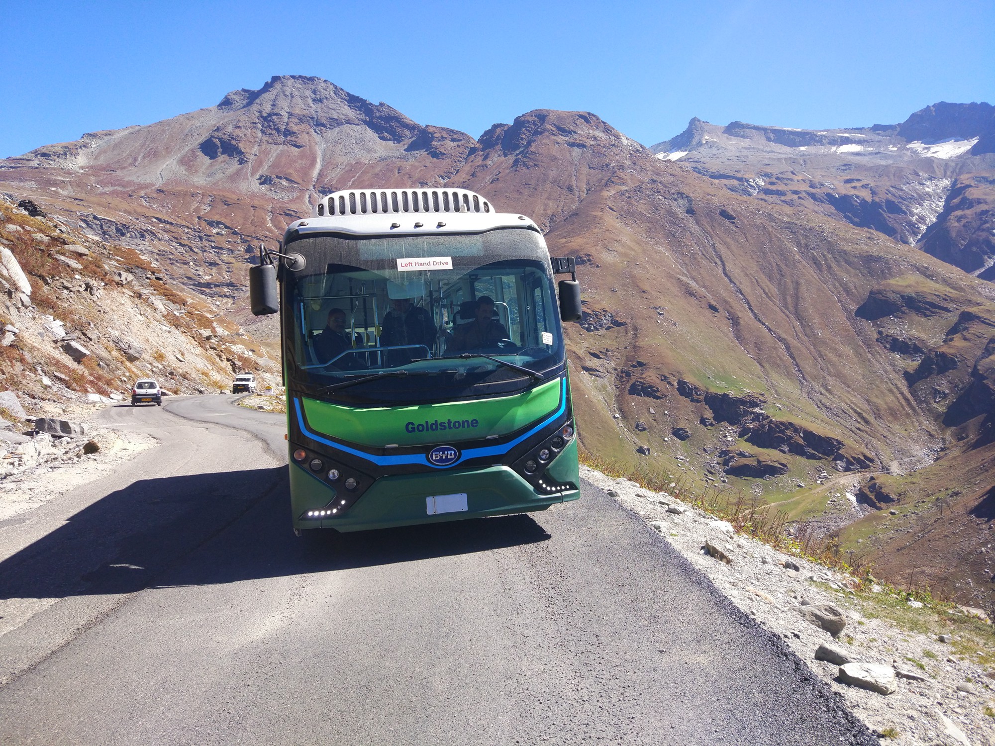 比亞迪純電動(dòng)巴士運(yùn)行在喜馬偕爾邦高海拔路段