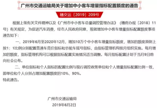 廣深汽車限購松綁 實現新能源車與傳統車協同增長