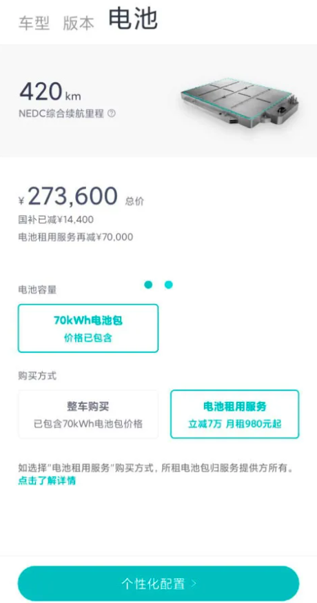 蔚來(lái)汽車BaaS方案