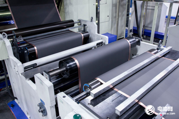 涂覆在銅箔上的負極材料