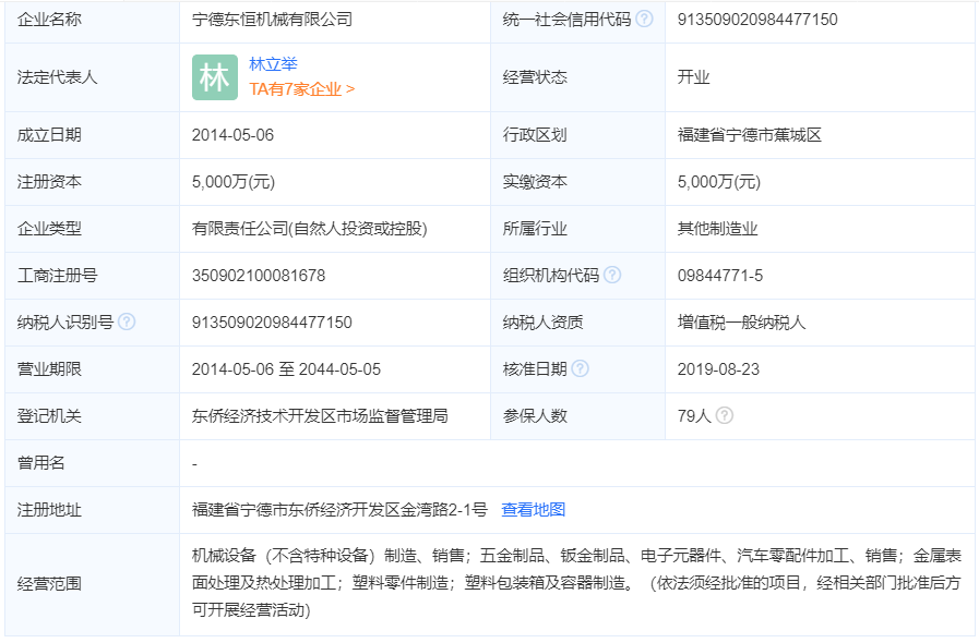 寧德東恒機械有限公司 寧德東恒機械有限公司