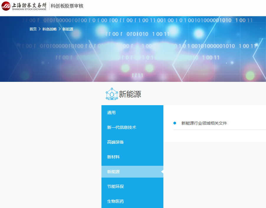 上交所發(fā)布《新能源行業(yè)領(lǐng)域相關(guān)文件》
