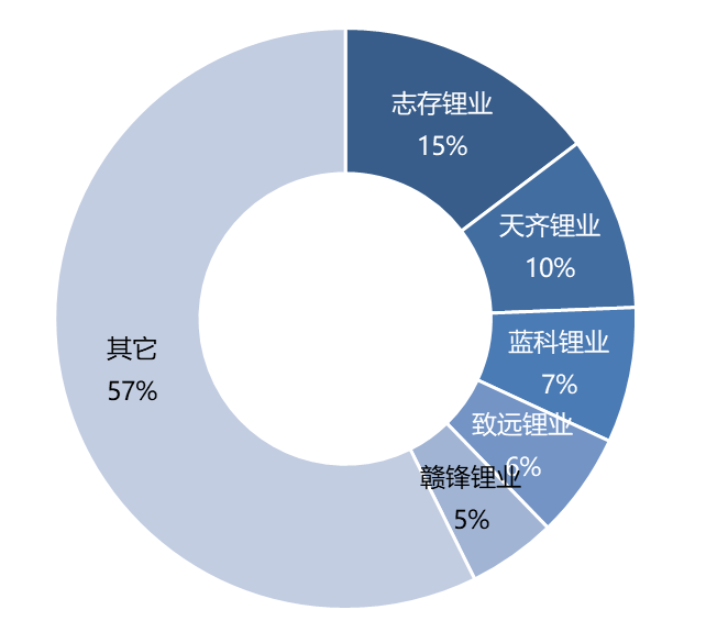 2022年H1中國碳酸鋰生產企業產量排名情況 2022年H1中國碳酸鋰生產企業產量排名情況
