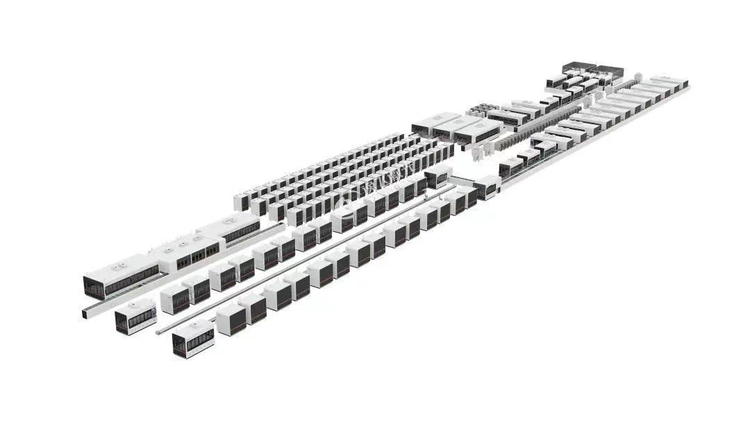 逸飛激光150PPM圓柱全極耳智能生產線 逸飛激光150PPM圓柱全極耳智能生產線