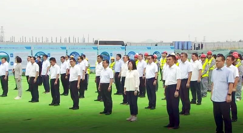 電科空間儲(chǔ)能（鈉離子）電池中試及儲(chǔ)能裝備制造項(xiàng)目開工現(xiàn)場(chǎng)