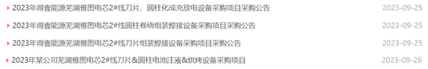 通線！設備采購！奇瑞安徽蕪湖、銅陵動力電池項目又有新動態