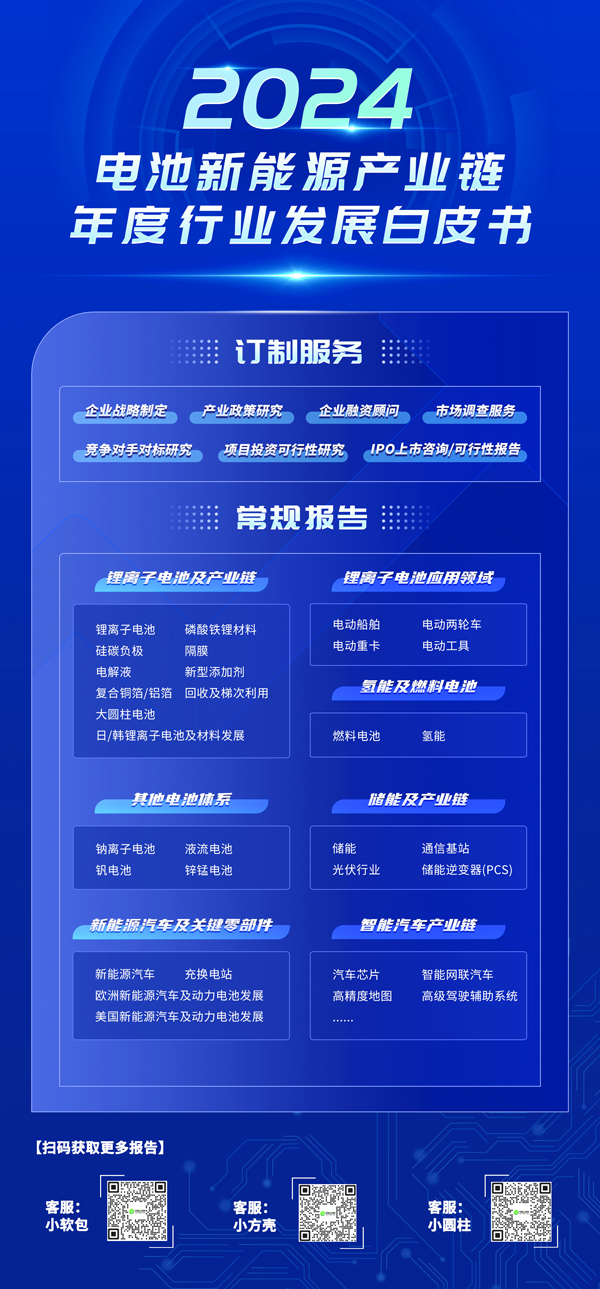 預售八折！2024年中國電池新能源行業發展白皮書及國際研究年度報告名單出爐