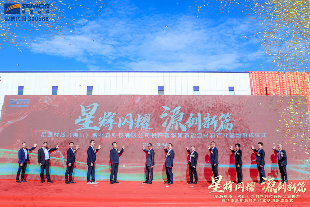星源材質(zhì)（佛山）新材料科技有限公司投產(chǎn)儀式暨華南新能源材料產(chǎn)業(yè)基地落成儀式