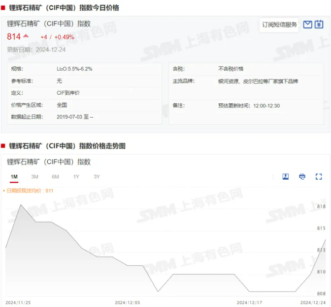 鋰輝石精礦 鋰輝石精礦