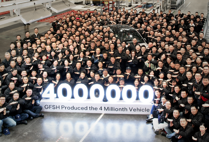 第400萬輛整車下線!上海超級工廠已為特斯拉貢獻近半數(shù)交付量